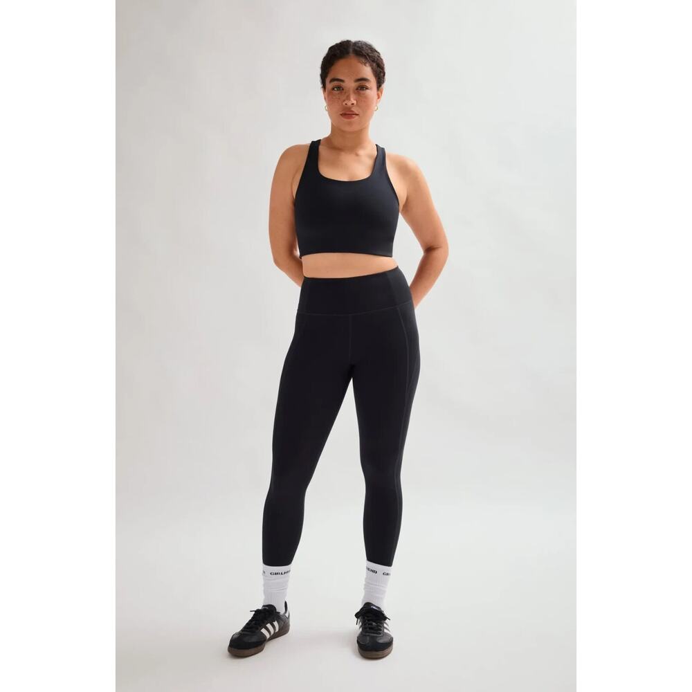 Girlfriend Collective‎ Womens Black Compressive High-Rise Ankle Legging Size XS